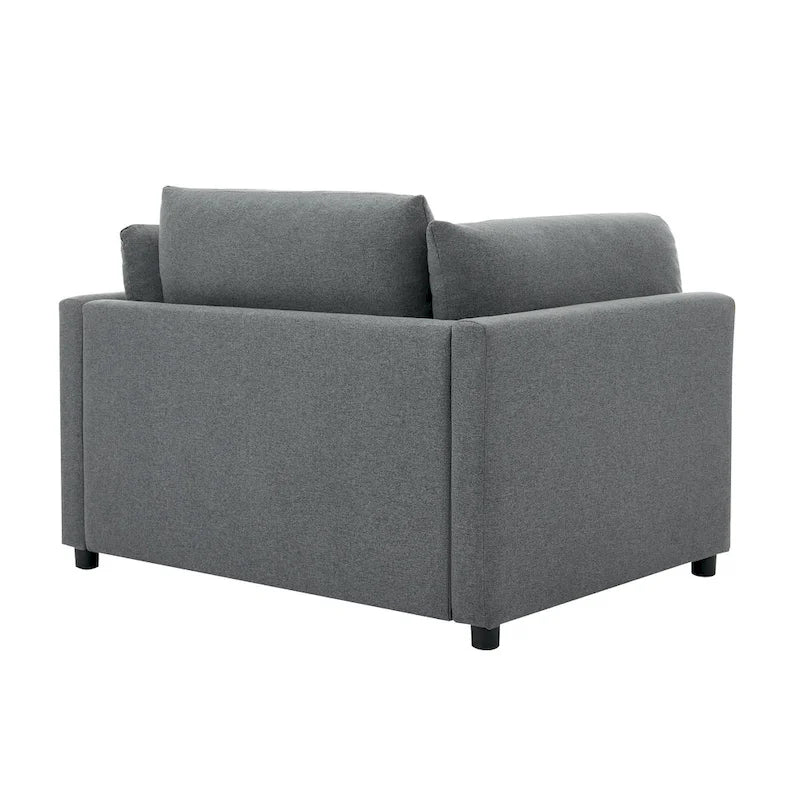 50" Übergroßer Sessel mit Ottoman, Moderner Akzentsessel mit Lordosenstütze