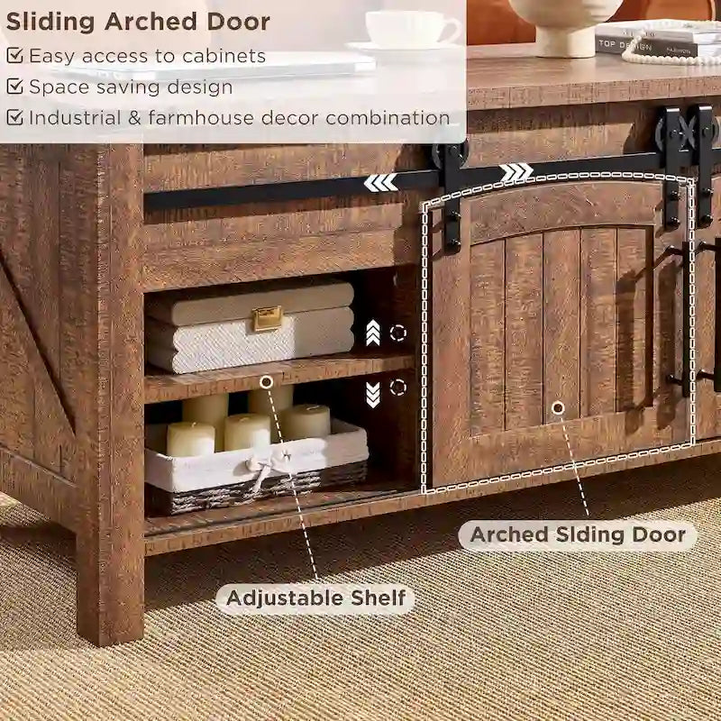 Couchtisch mit Hebefunktion im Bauernhaus-Stil, rustikaler Holztisch