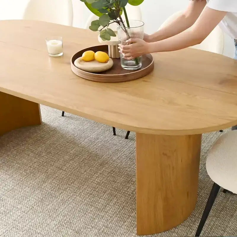 Ovale Essgruppe 200 cm mit 6 Stühlen