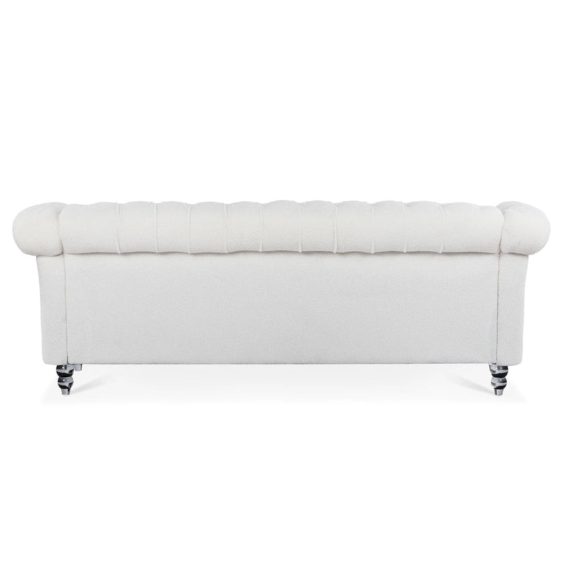 Nordisches Polstersofa mit gerollten Armlehnen