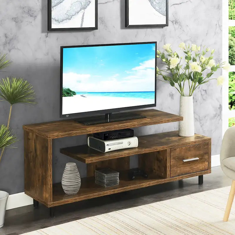 TV-Schrank mit Schublade und Ablagen für TVs bis zu 65 Zoll