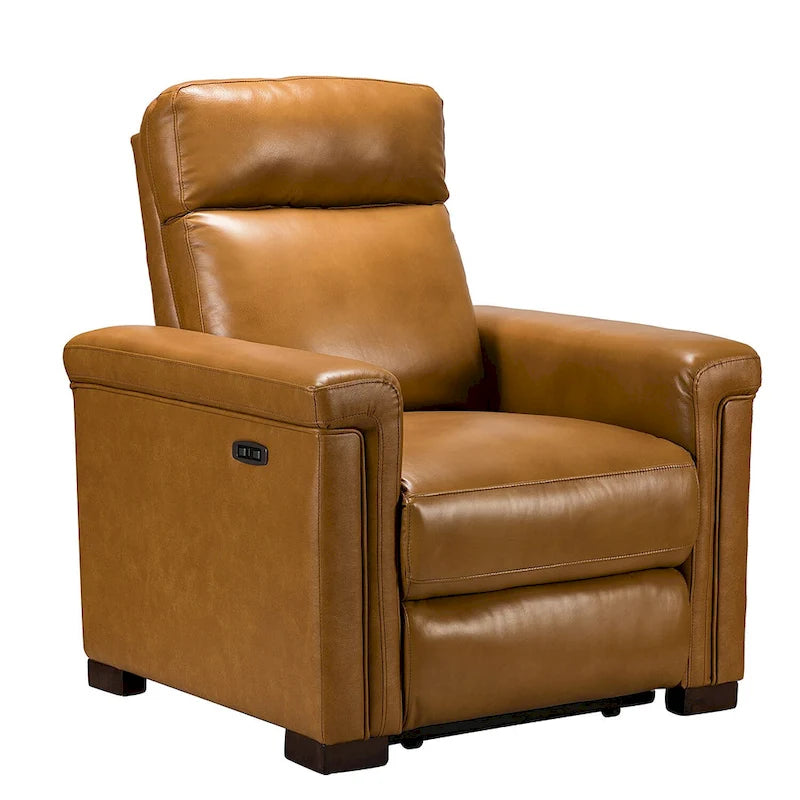34,65 Zoll breiter Relaxsessel aus echtem Leder mit USB-Anschluss (2er-Set)