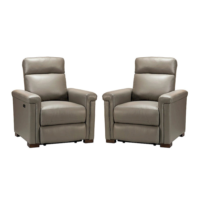34,65 Zoll breiter Relaxsessel aus echtem Leder mit USB-Anschluss (2er-Set)