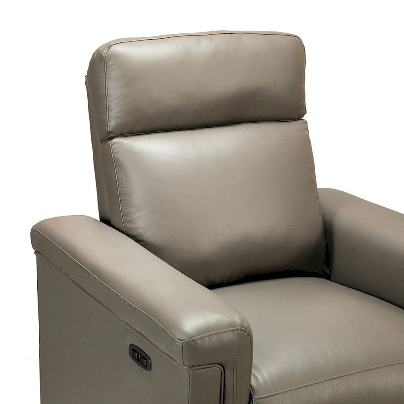 34,65 Zoll breiter Relaxsessel aus echtem Leder mit USB-Anschluss (2er-Set)