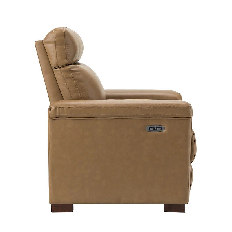 34,65 Zoll breiter Relaxsessel aus echtem Leder mit USB-Anschluss (2er-Set)