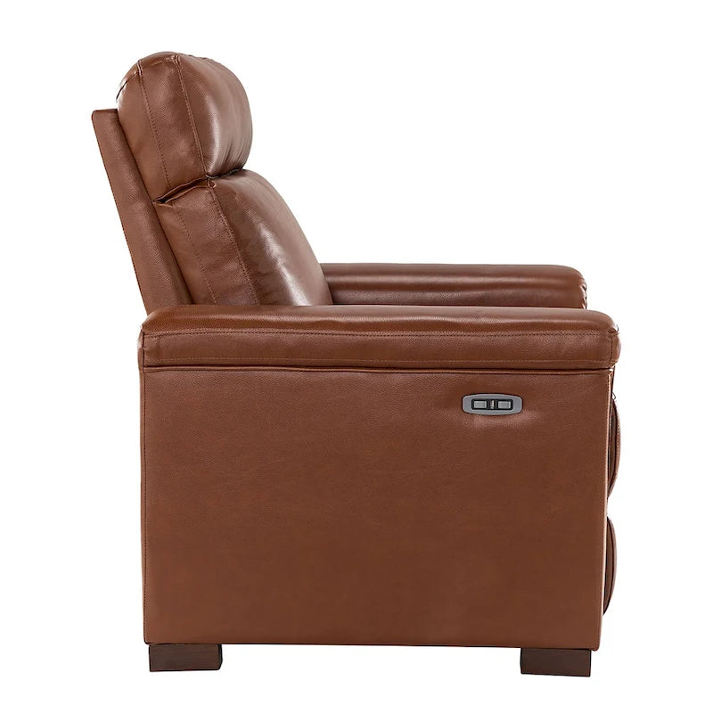 34,65 Zoll breiter Relaxsessel aus echtem Leder mit USB-Anschluss (2er-Set)