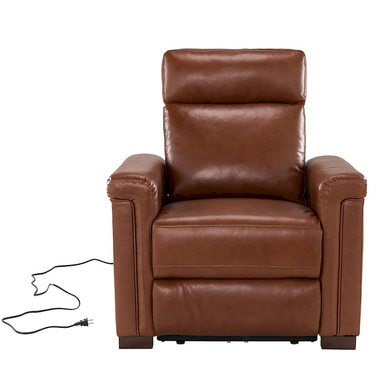 34,65 Zoll breiter Relaxsessel aus echtem Leder mit USB-Anschluss (2er-Set)