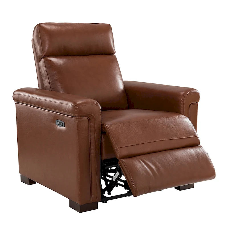 34,65 Zoll breiter Relaxsessel aus echtem Leder mit USB-Anschluss (2er-Set)