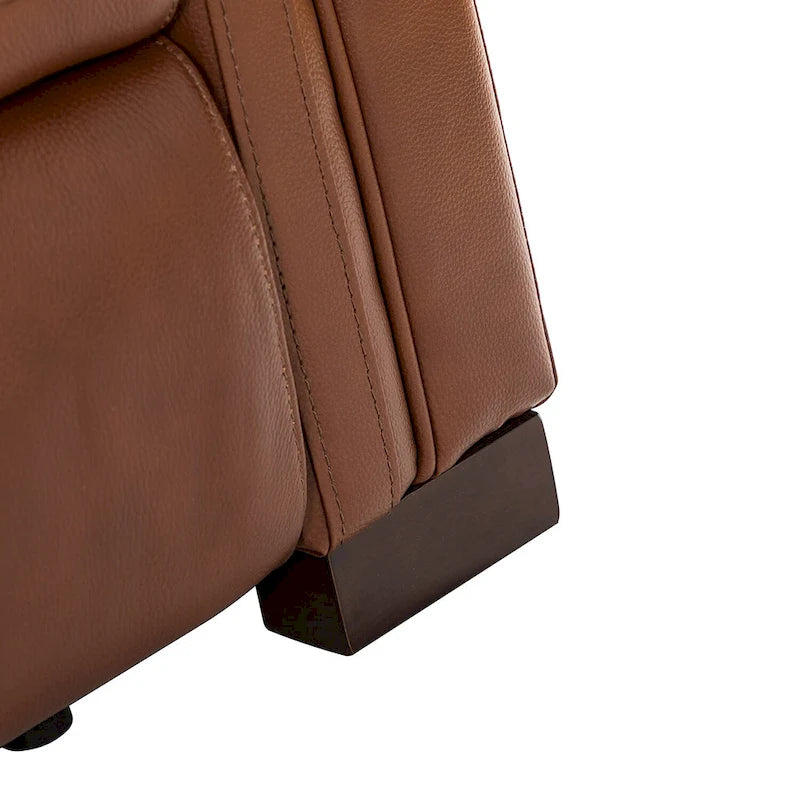 34,65 Zoll breiter Relaxsessel aus echtem Leder mit USB-Anschluss (2er-Set)
