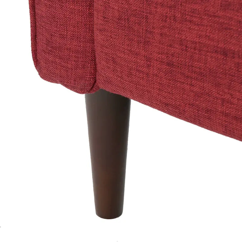 Mid-Century Modern Stoffliegesessel mit Knopfheftung