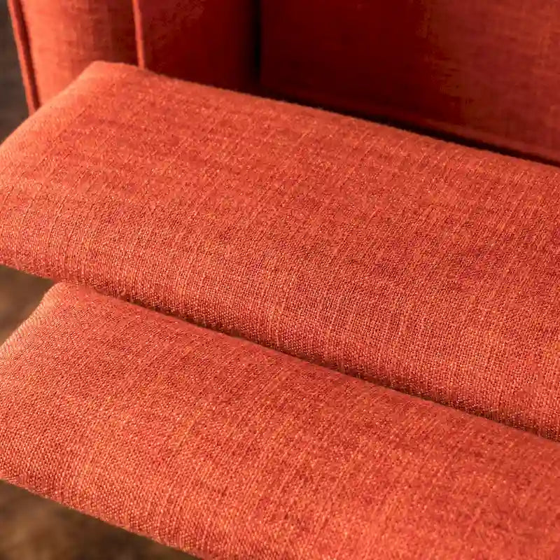 Mid-Century Modern Stoffliegesessel mit Knopfheftung