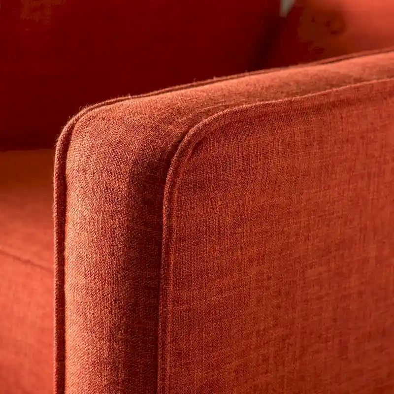 Mid-Century Modern Stoffliegesessel mit Knopfheftung