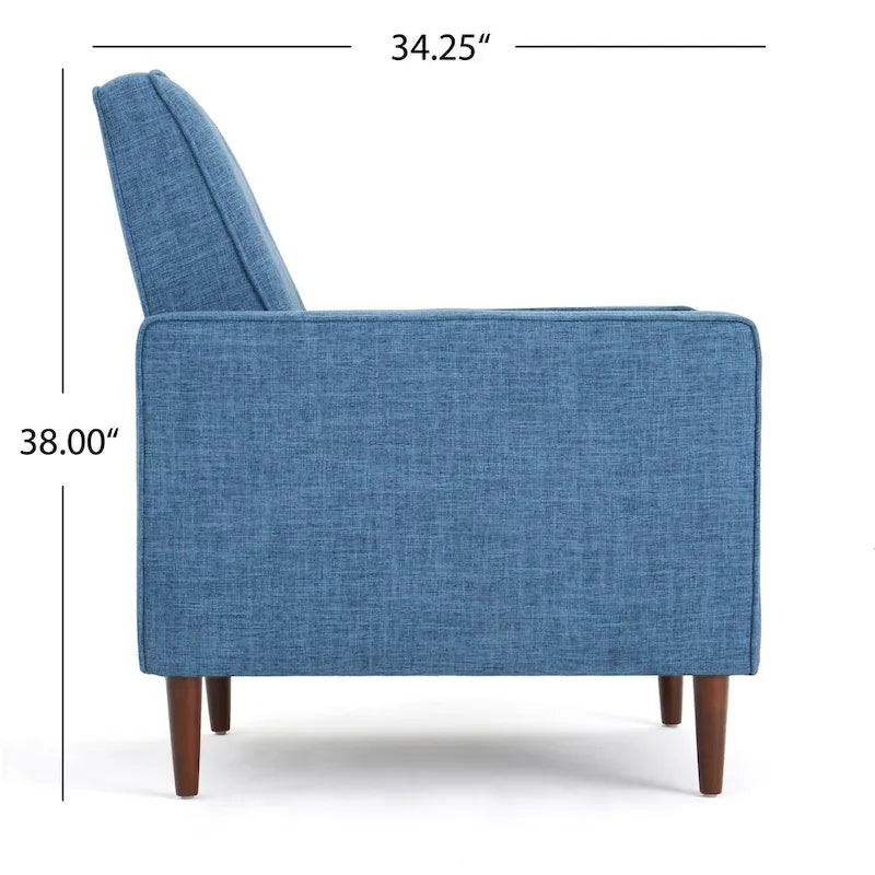 Mid-Century Modern Stoffliegesessel mit Knopfheftung