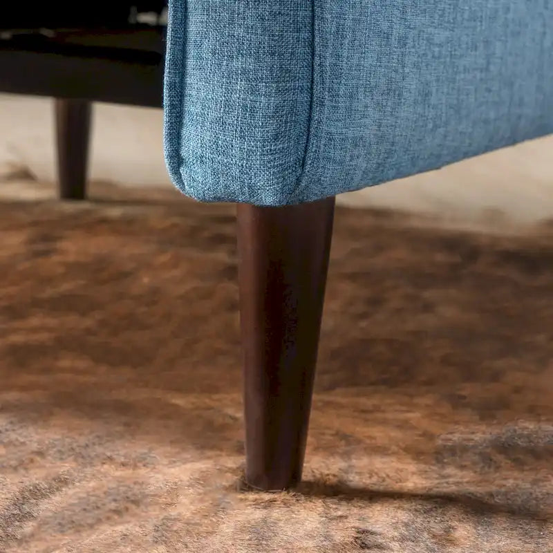 Mid-Century Modern Stoffliegesessel mit Knopfheftung