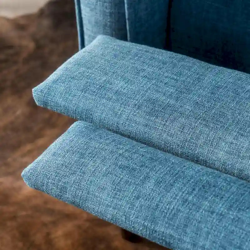 Mid-Century Modern Stoffliegesessel mit Knopfheftung