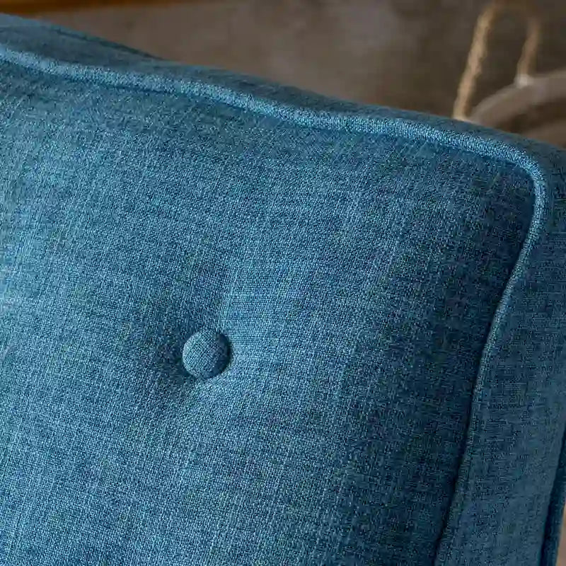 Mid-Century Modern Stoffliegesessel mit Knopfheftung