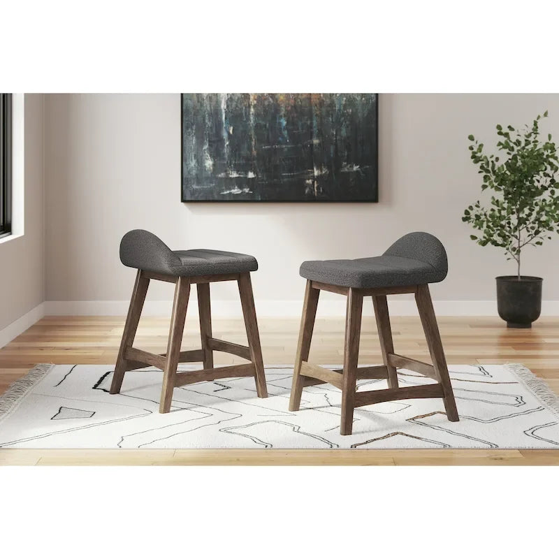 Gepolsterte Barhocker mit Thekenhöhe im 2er-Set – 48B x 51T x 74H