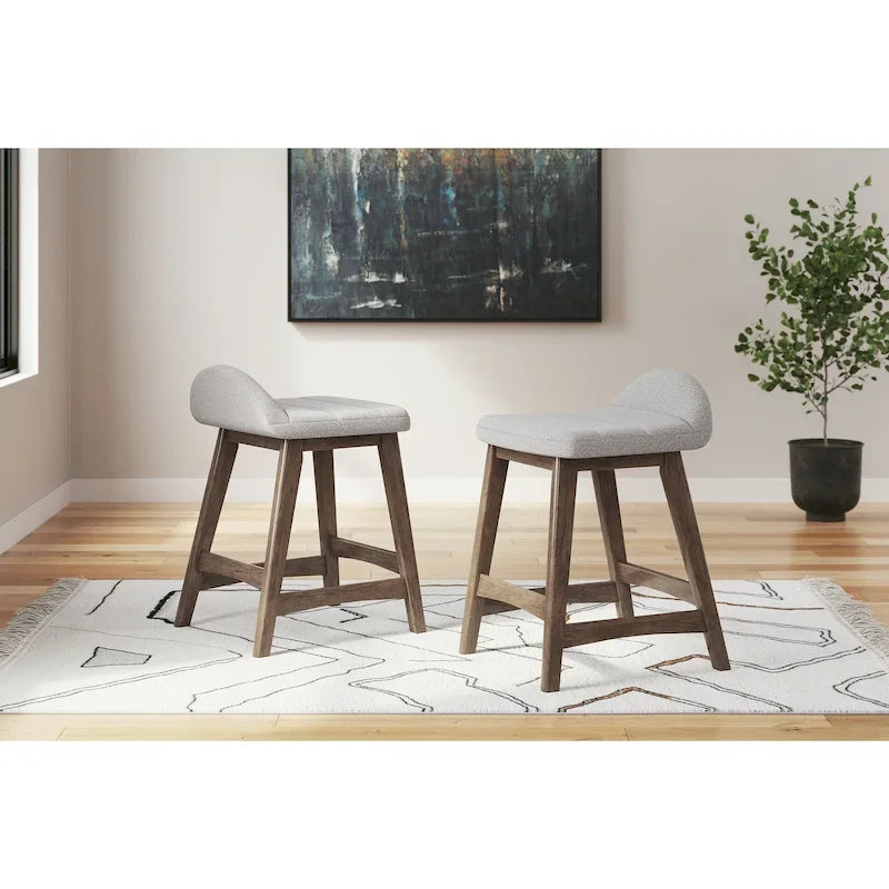 Gepolsterte Barhocker mit Thekenhöhe im 2er-Set – 48B x 51T x 74H