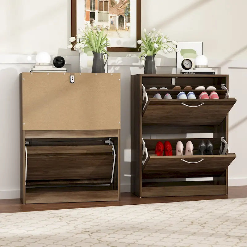 2-Schubladen-Schuhschrank-Organizer zum Ausklappen