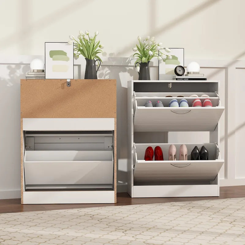 2-Schubladen-Schuhschrank-Organizer zum Ausklappen