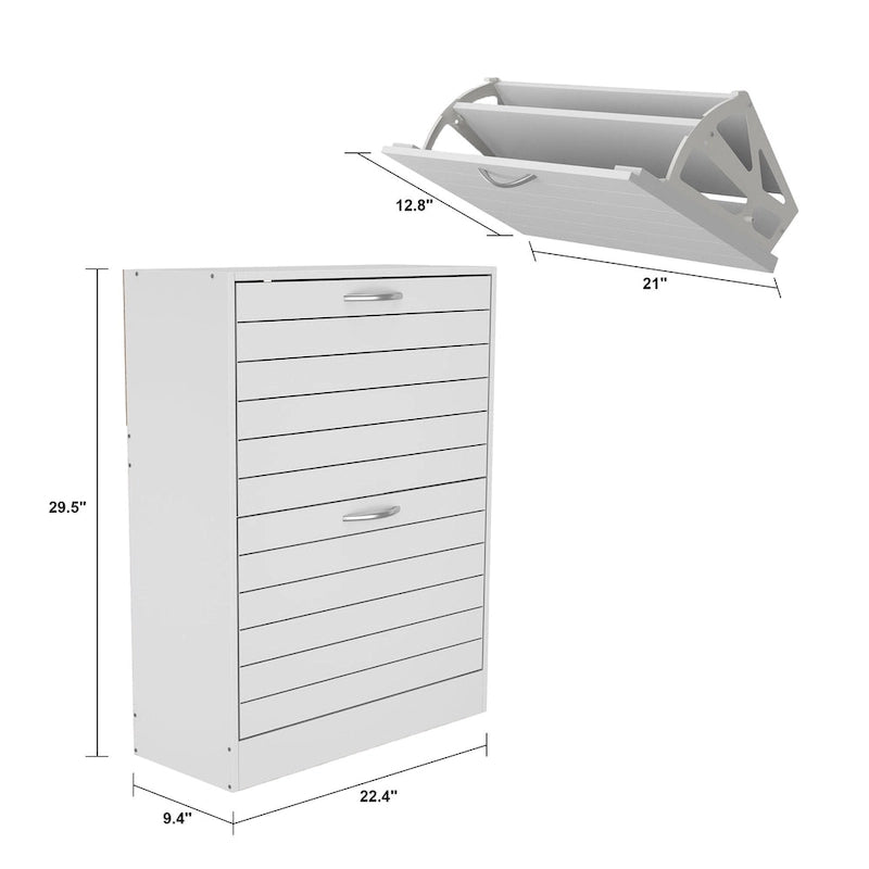 2-Schubladen-Schuhschrank-Organizer zum Ausklappen