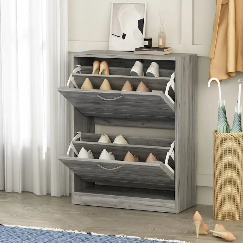 2-Schubladen-Schuhschrank-Organizer zum Ausklappen