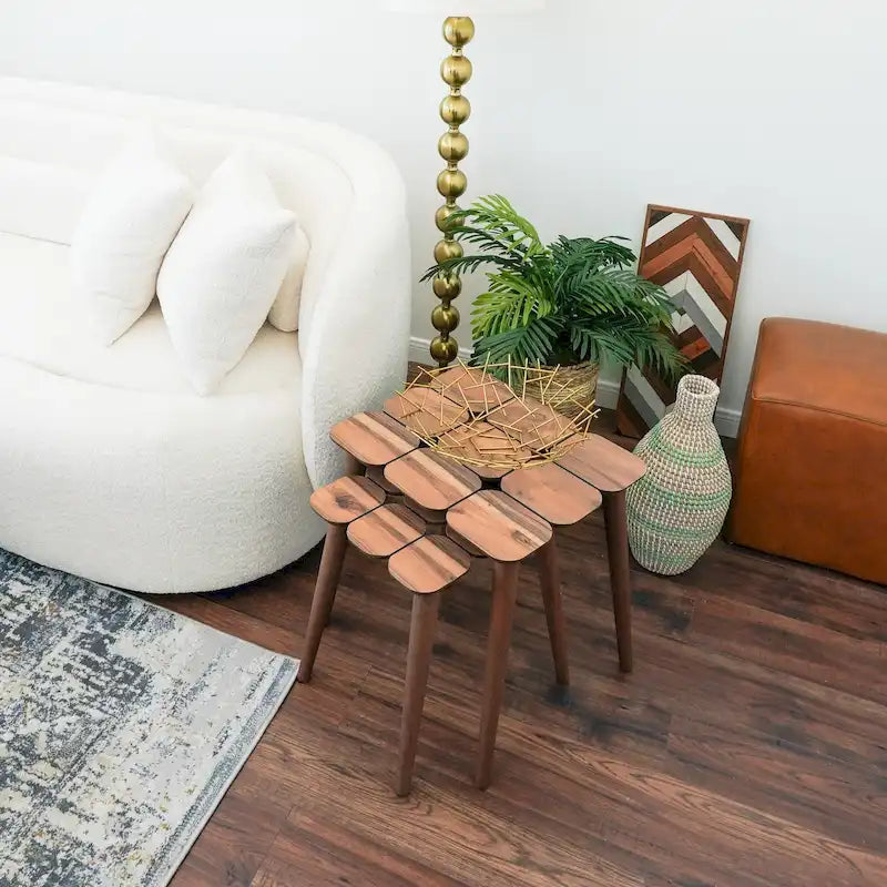 Mid-Century Satztische aus Walnuss – 3er-Set