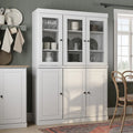 100 % Massivholz Küchenschrank 123 cm (48,5") mit Glas- oder Massivholztüren und verstellbaren Einlegeböden