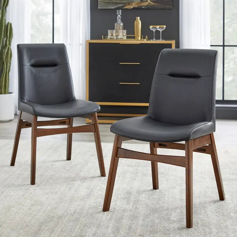 Mid-Century Modern Essgruppe mit Kunstleder-Stühlen