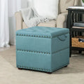 Quadratischer Stoffhocker mit Tablett