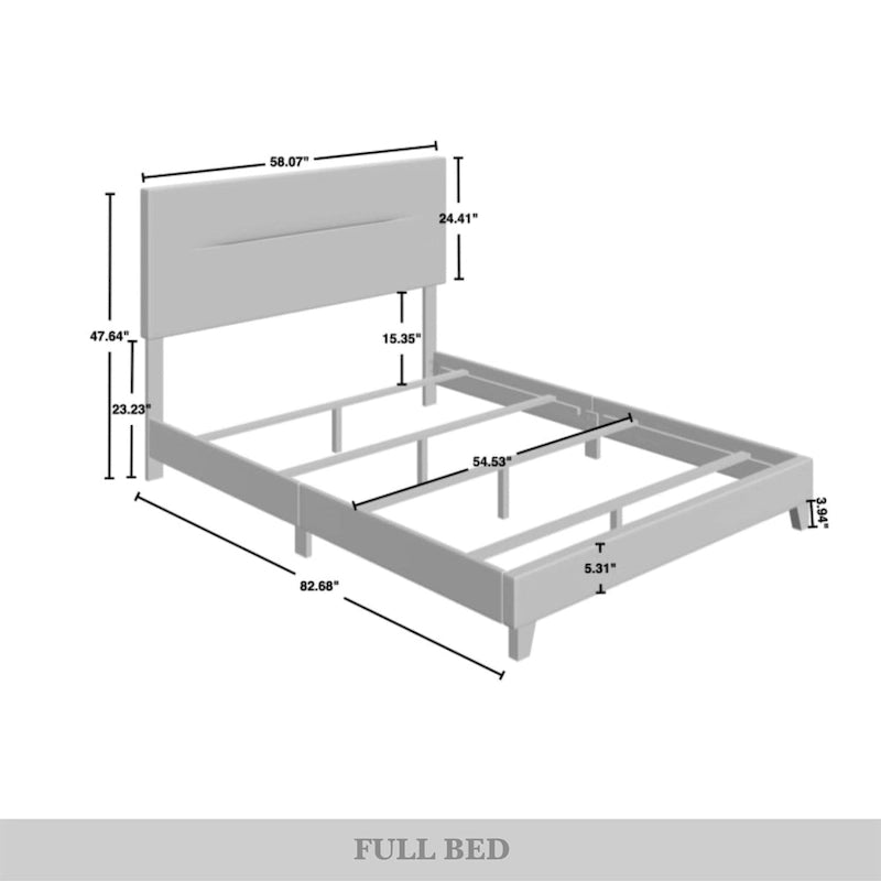 Schlichtes und sauberes gepolstertes Leinenbett