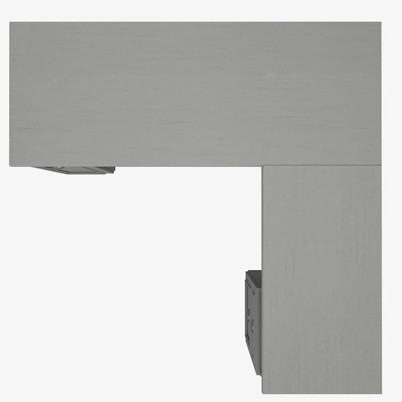 60W Eckschreibtisch mit Schubladen und Schrank