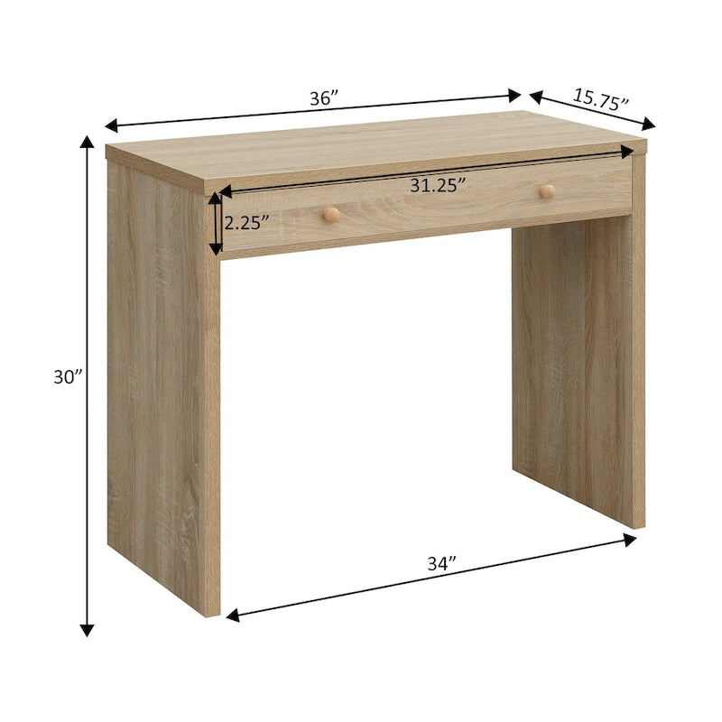 1-Schubladen-Schreibtisch und Flur-Eingangstisch, 91 cm