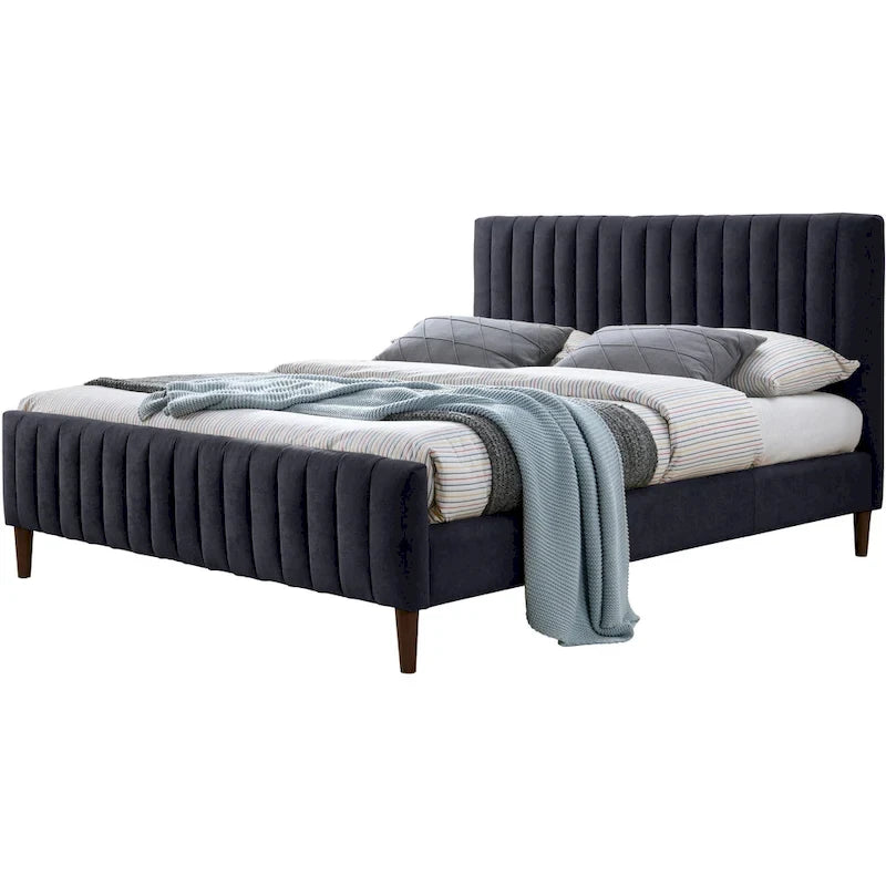 Gepolstertes Queen-Size-Plattformbett
