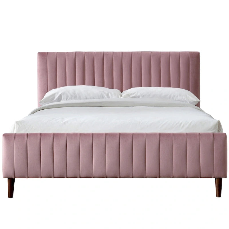Gepolstertes Queen-Size-Plattformbett