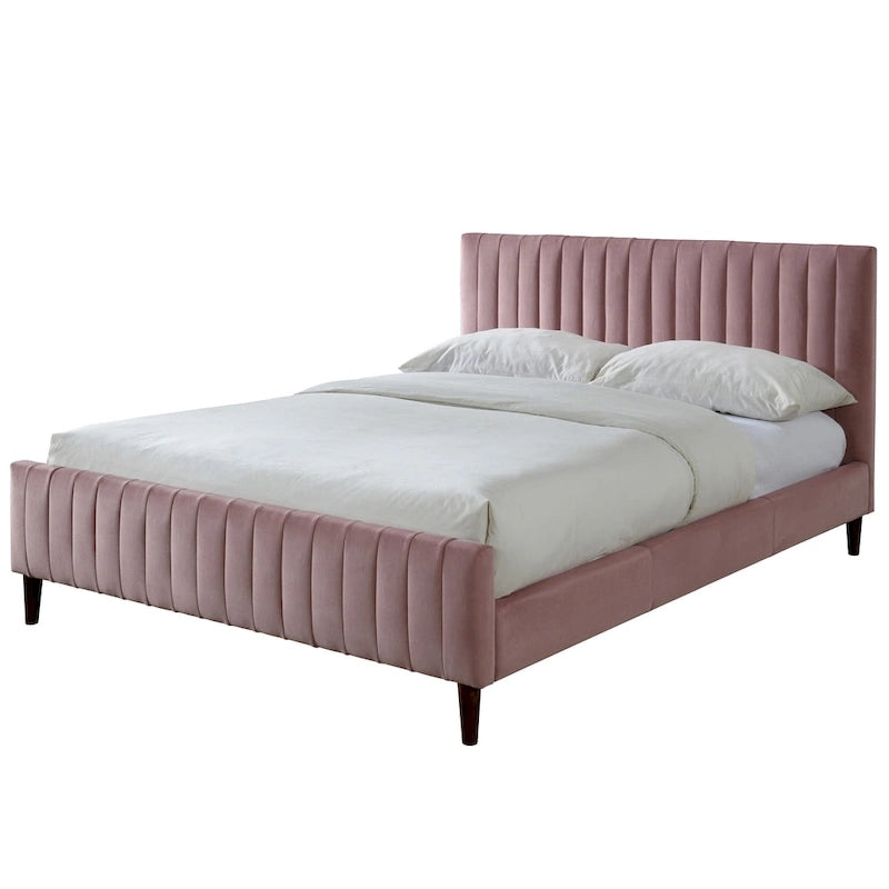Gepolstertes Queen-Size-Plattformbett