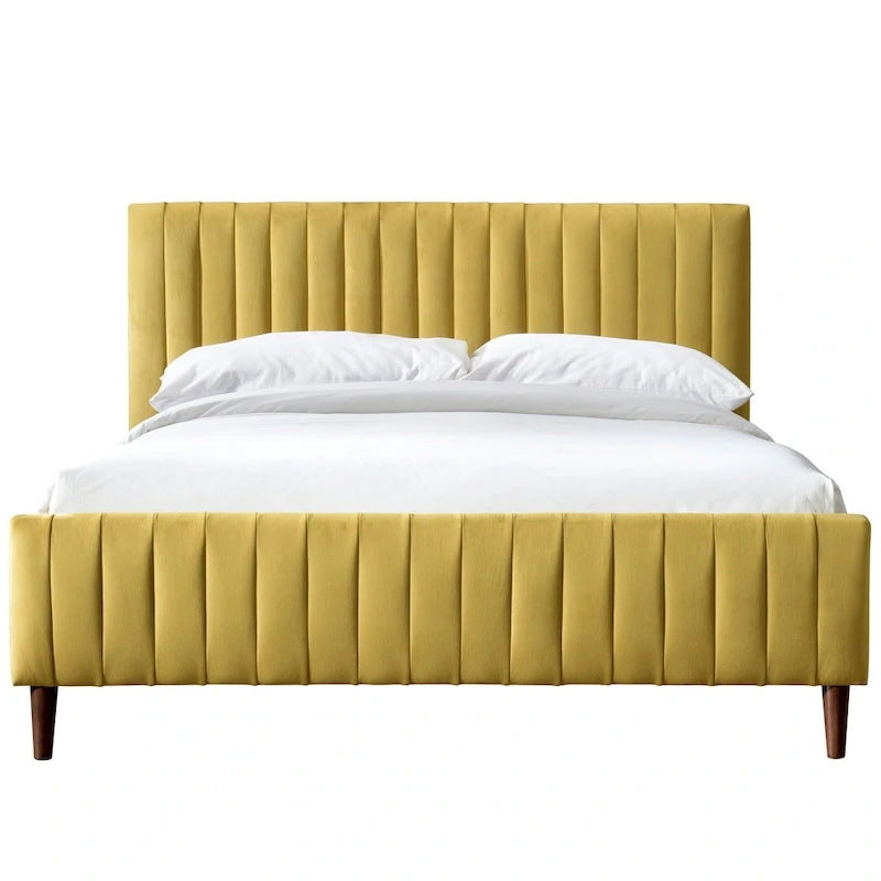 Gepolstertes Queen-Size-Plattformbett