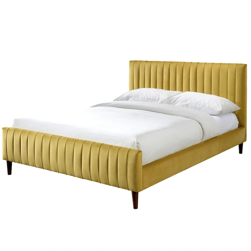Gepolstertes Queen-Size-Plattformbett