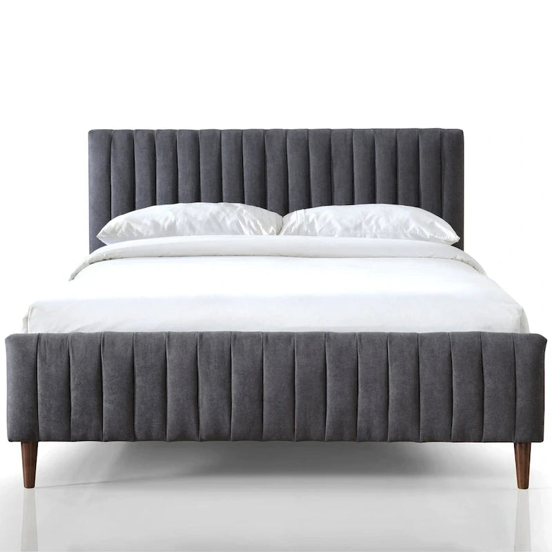 Gepolstertes Queen-Size-Plattformbett