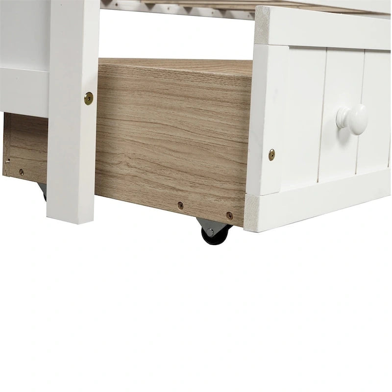 Hölzernes Tagesbett mit 2 Schubladen, in Einzelbettgröße