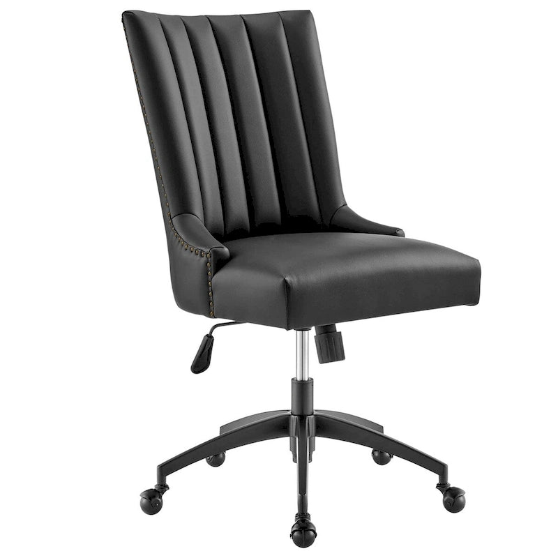 Bürostuhl aus veganem Leder mit Kanapeeheftung