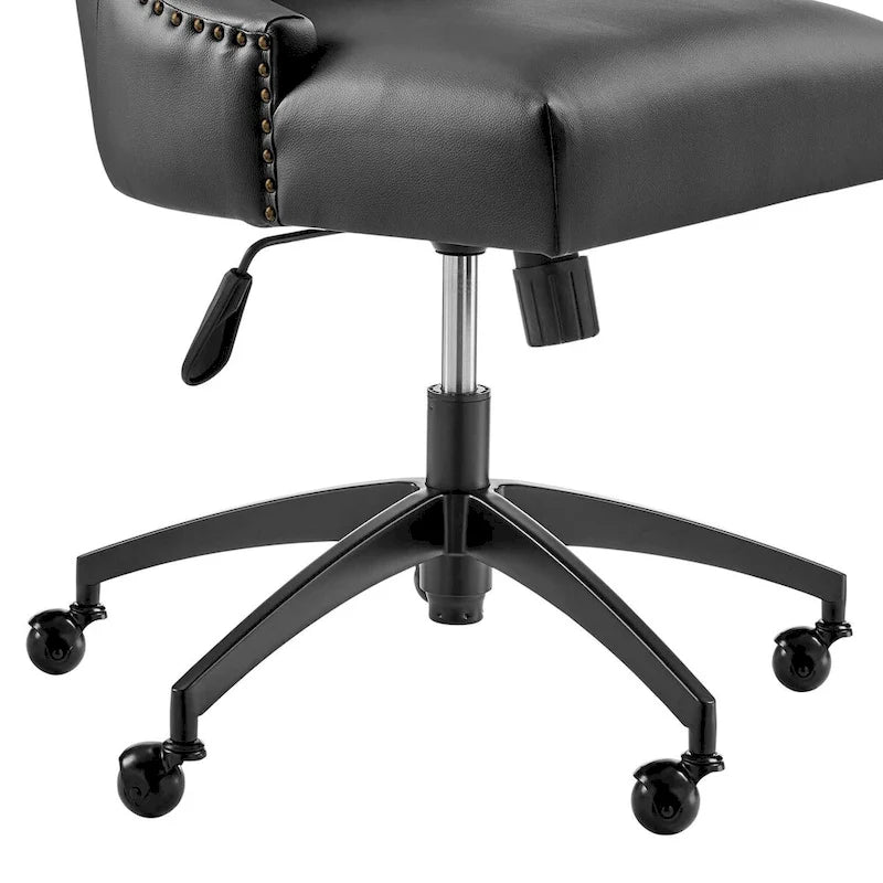 Bürostuhl aus veganem Leder mit Kanapeeheftung