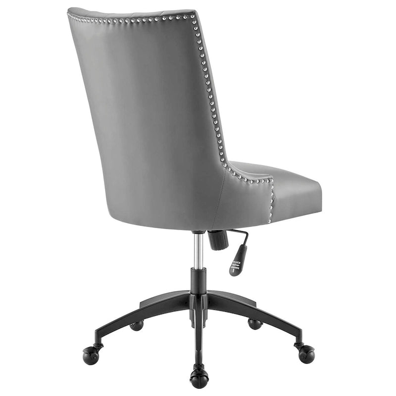 Bürostuhl aus veganem Leder mit Kanapeeheftung