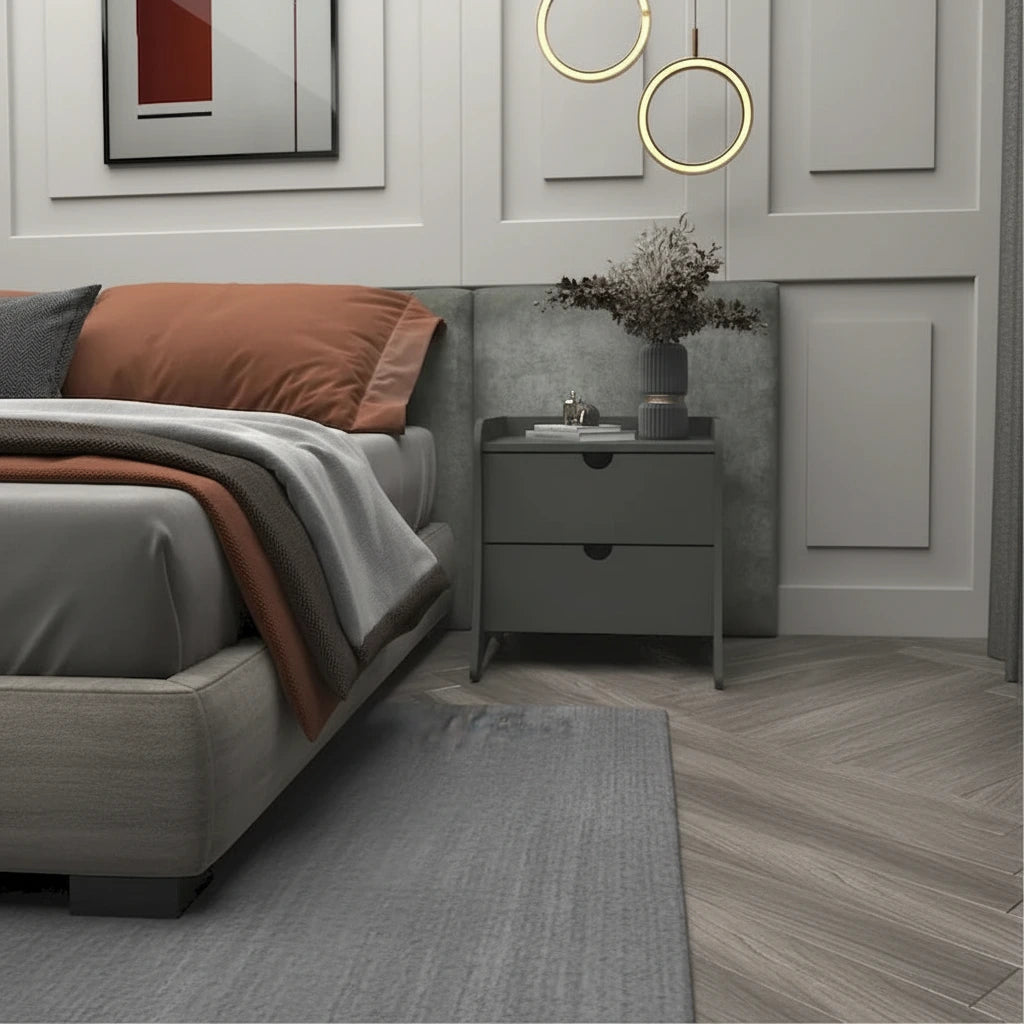 Manhattan Comfort Coney Mid-Century Modern 2-Drawer Nightstand