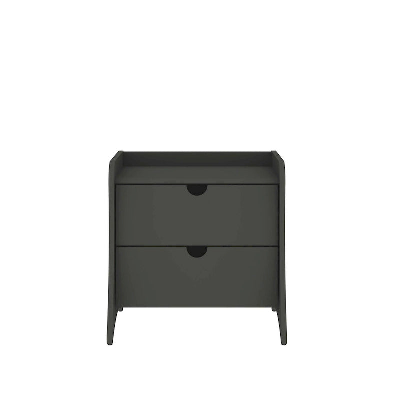 Nachttisch mit 2 Schubladen im Mid-Century Modern-Stil