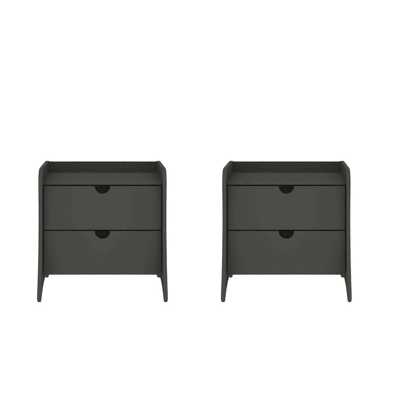 Nachttisch mit 2 Schubladen im Mid-Century Modern-Stil