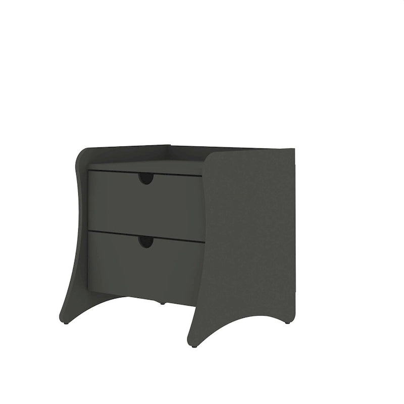 Nachttisch mit 2 Schubladen im Mid-Century Modern-Stil