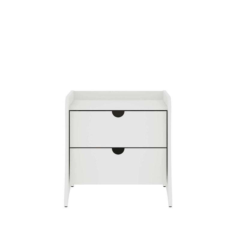 Nachttisch mit 2 Schubladen im Mid-Century Modern-Stil