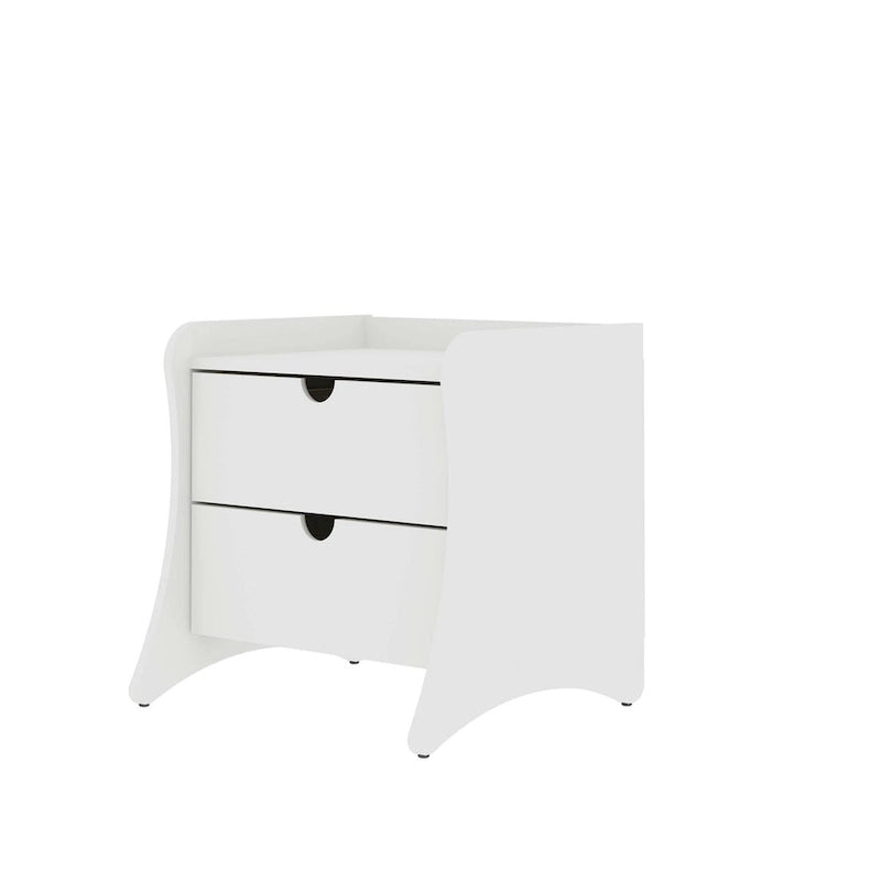 Nachttisch mit 2 Schubladen im Mid-Century Modern-Stil