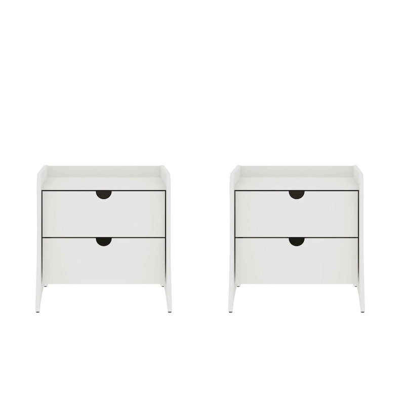 Nachttisch mit 2 Schubladen im Mid-Century Modern-Stil